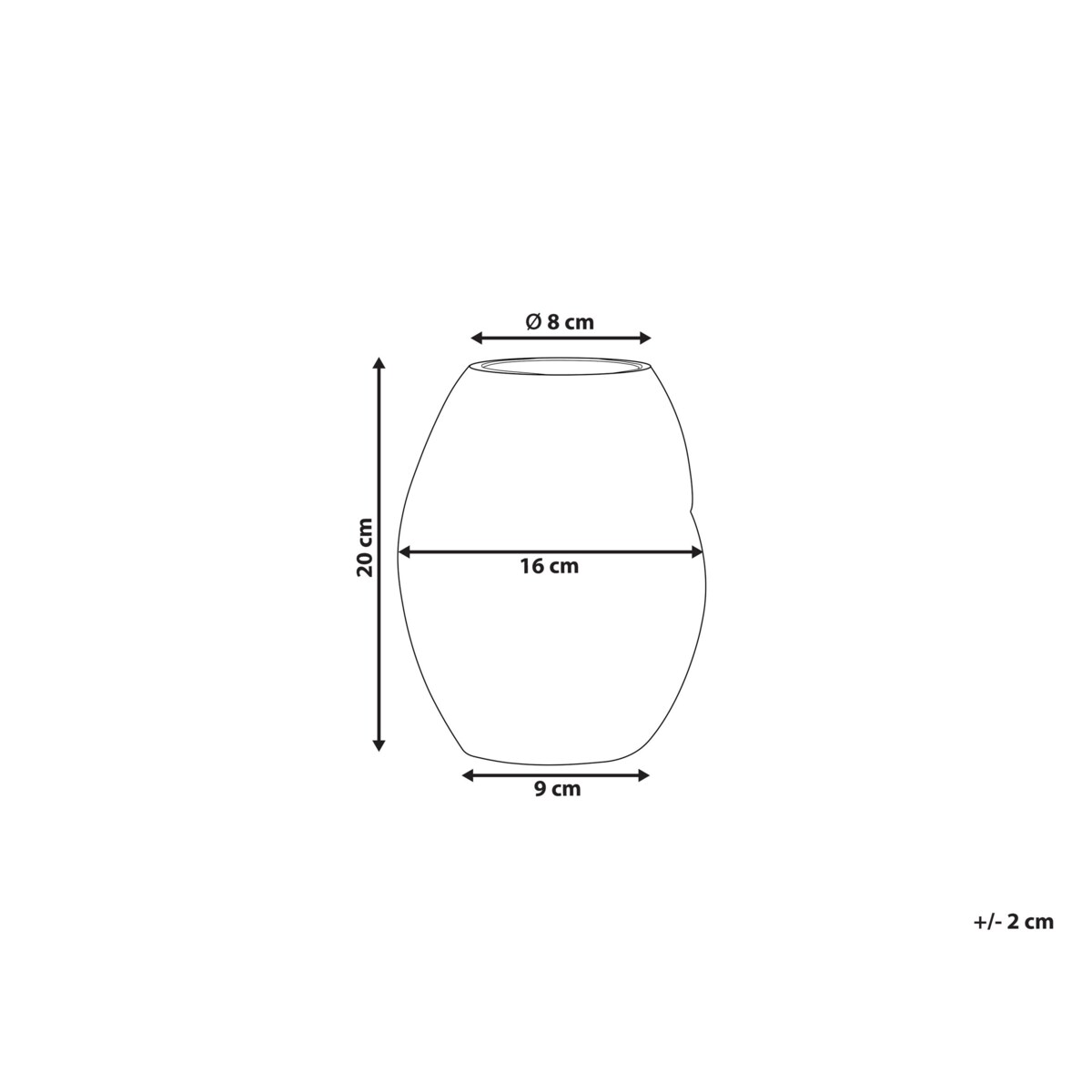 Wazon na kwiaty szklany 20 cm pomarańczowy GERAKINI