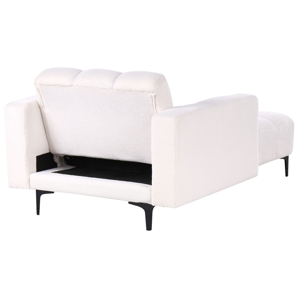 Szezlong boucle biały ALNES