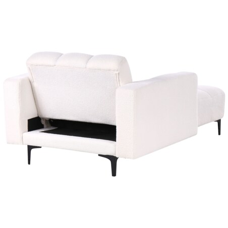 Szezlong boucle biały ALNES