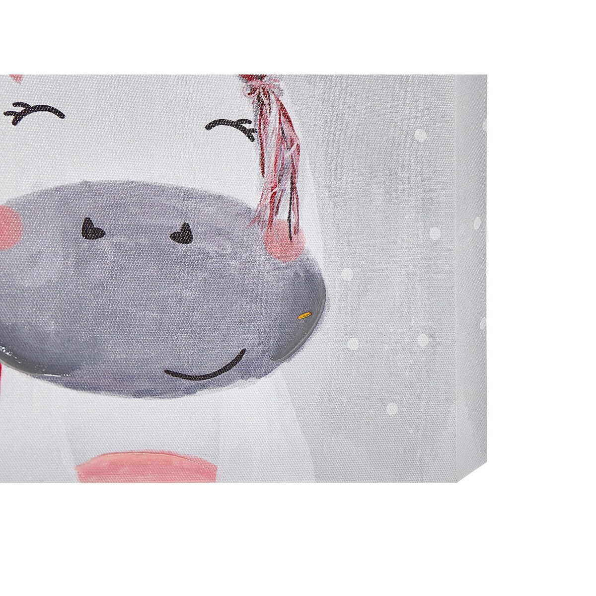 Zestaw 3 obrazów na płótnie zwierzęta 30 x 30 cm szaro-różowy TIMIA