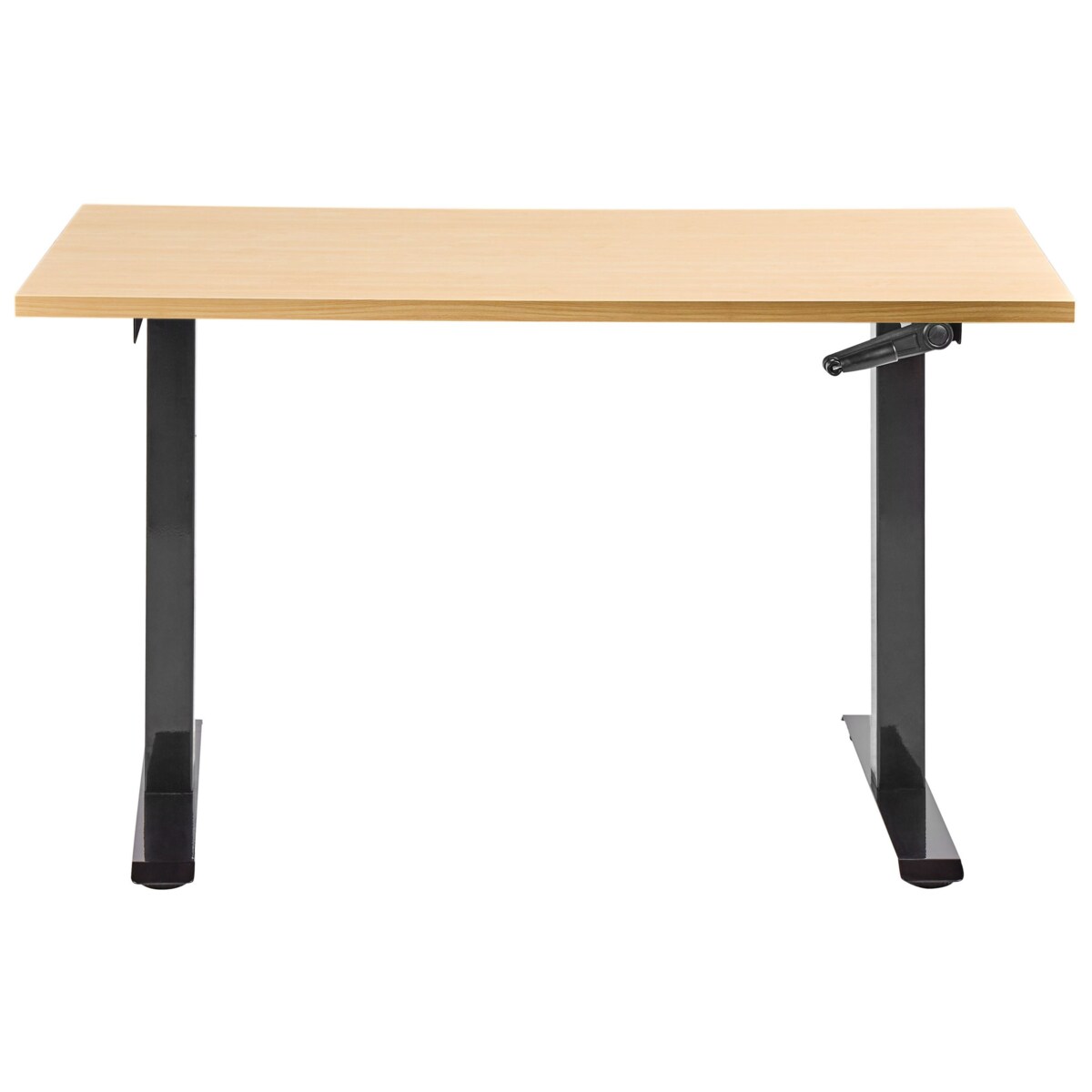 Biurko regulowane manualnie DESTINES Czarny/ jasny brąz 120 cm 60 cm