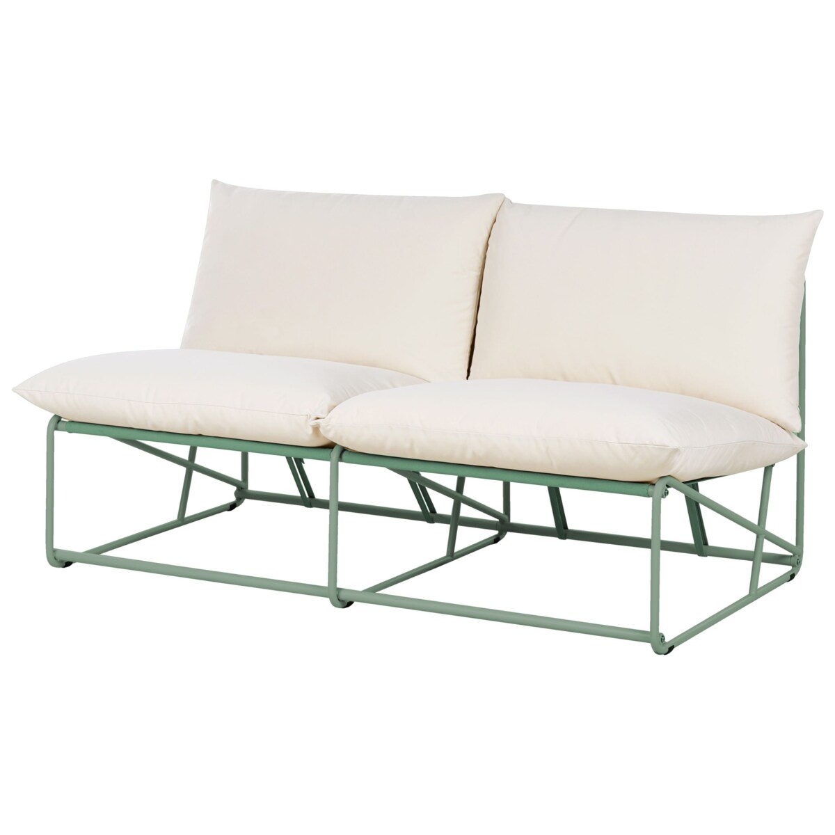 Sofa ogrodowa dla 2 osób PICO Metal Zielony
