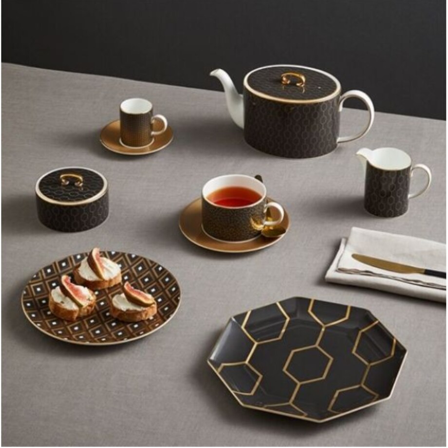 Filiżanka ze spodkiem do herbaty Geometric Gio Gold Wedgwood