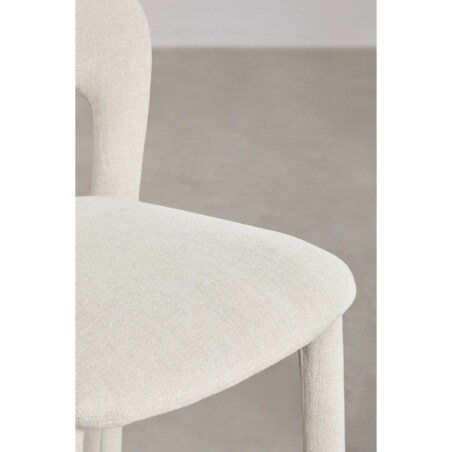 Krzesło barowe tapicerowane, brudna biel, Brussells ↑75 cm