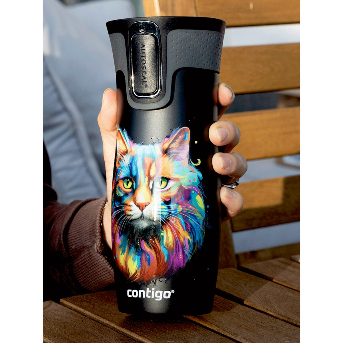 Kubek termiczny Contigo West Loop 2.0 470ml - czarny - Kot