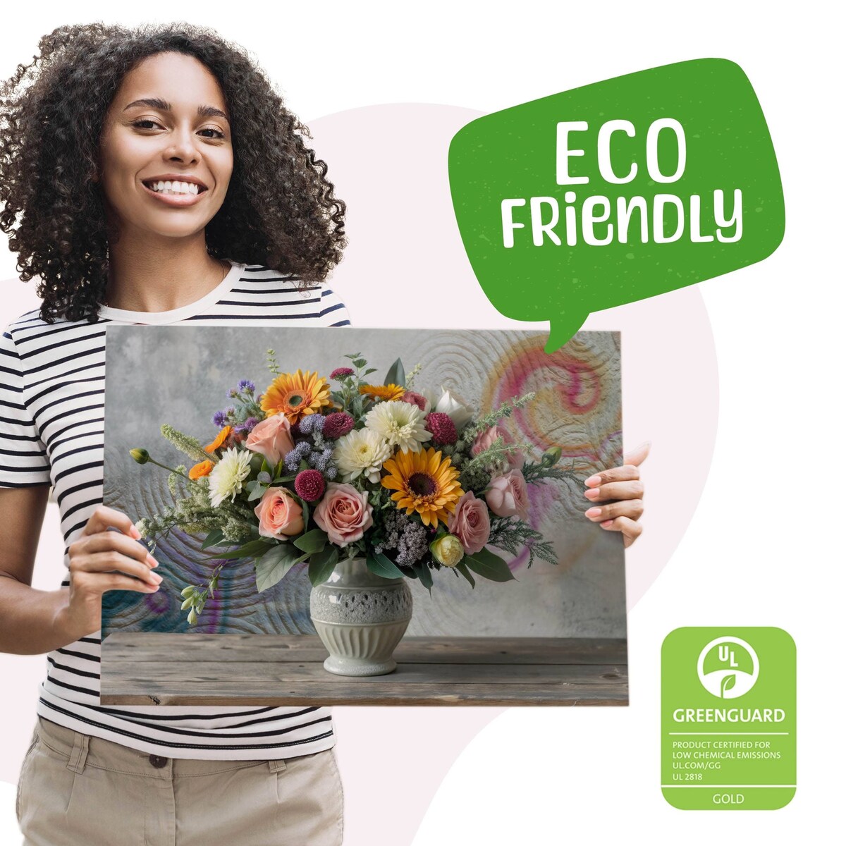 Obraz Na Płótnie Do Sypialni Bukiet Kwiatów Natura Abstrakcja Beton 120x80cm