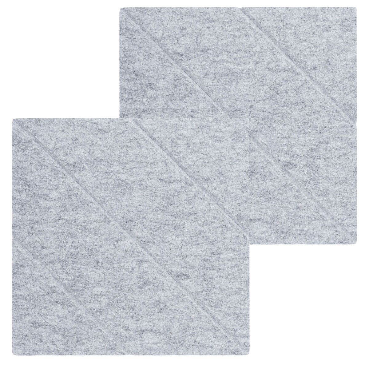 Zestaw 2 szt panel filcowy Felly 40x40 cm płytka kwadrat szary