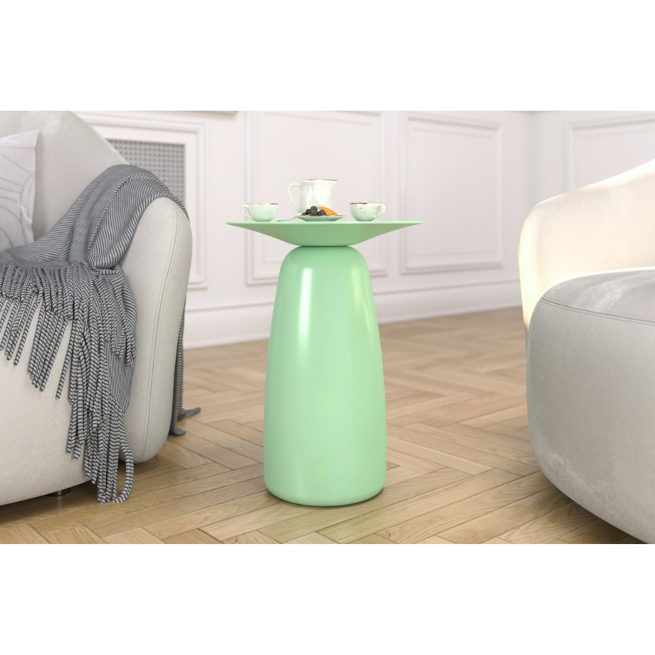 Stolik drewniany różne kolory Baobab 44, kolor pudrowa zieleń