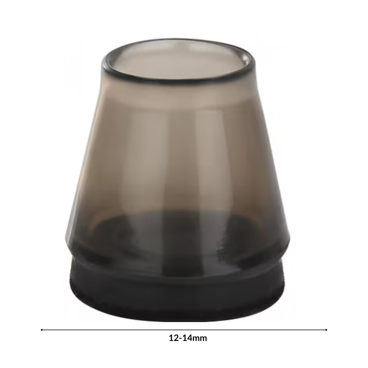 Nakładki na nogi krzesła ochronne czarne z filcem czarne 12-14 mm 16 sztuk