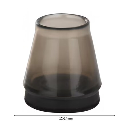 Nakładki na nogi krzesła ochronne czarne z filcem czarne 12-14 mm 16 sztuk