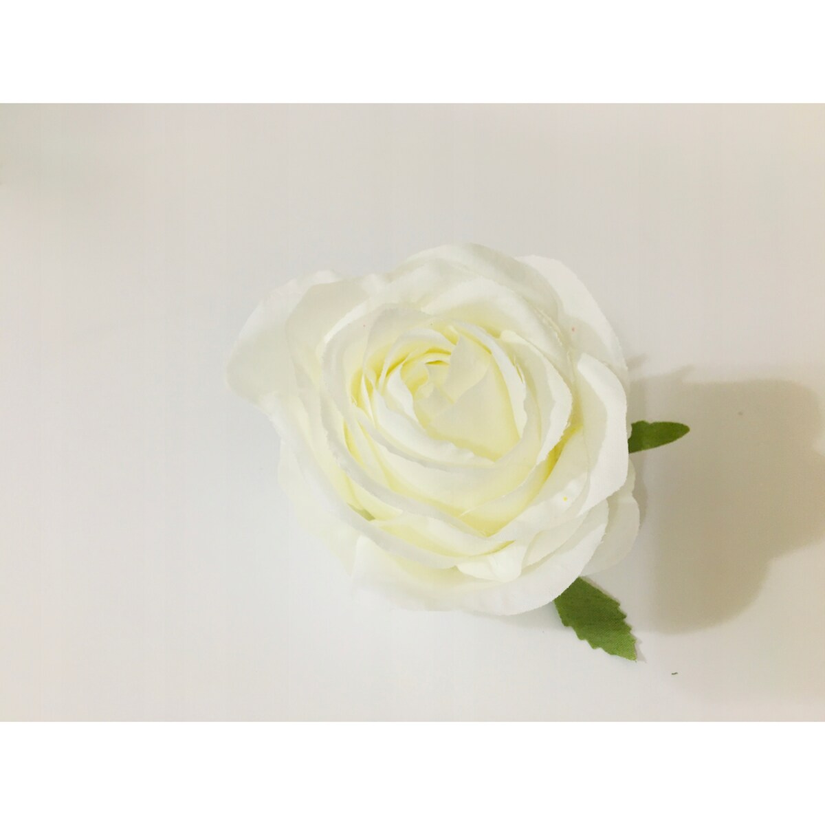 6x Róża sztuczna wyrobowa do wiązanek główka pąk cmentarz kwiaty BIAŁA duża