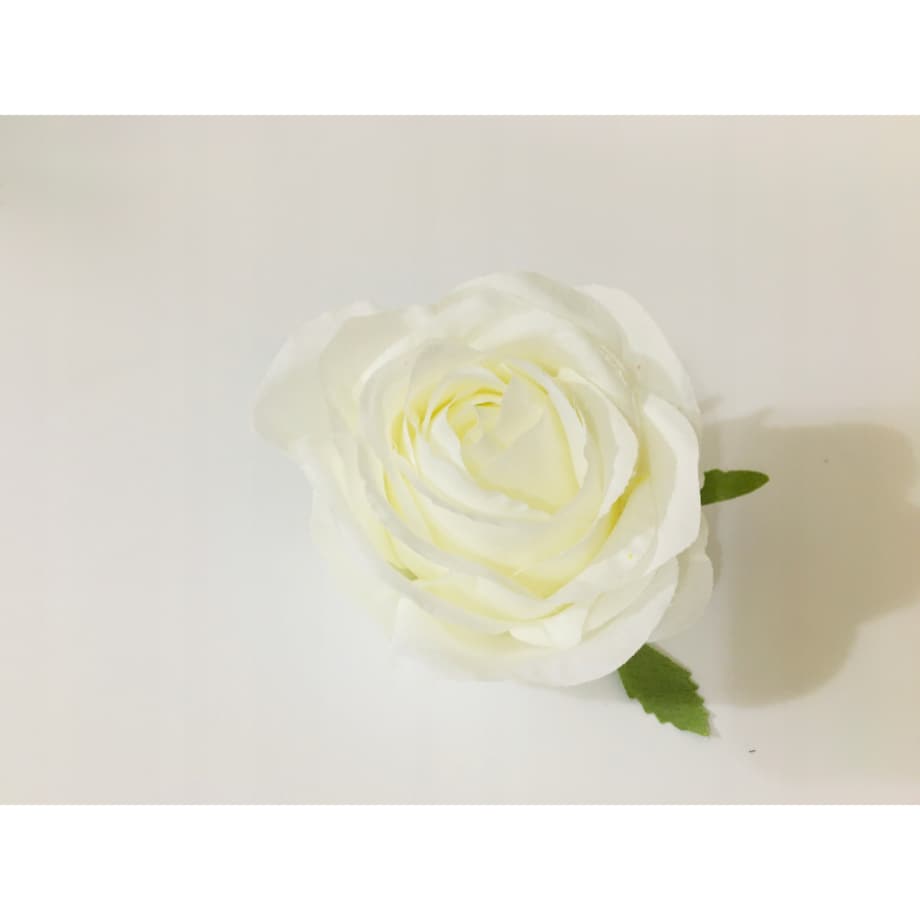 6x Róża sztuczna wyrobowa do wiązanek główka pąk cmentarz kwiaty BIAŁA duża