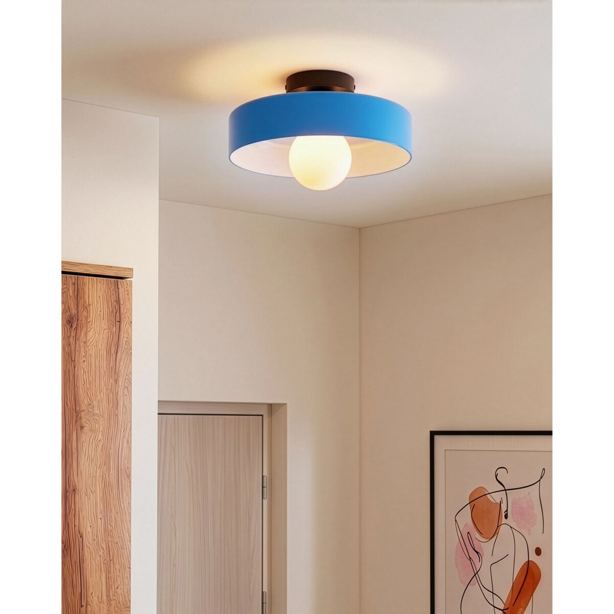 Lampa sufitowa LUGUSE Szkło Niebieski