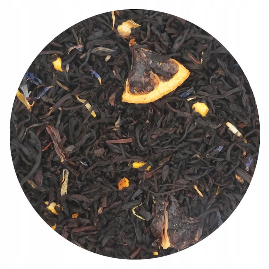 Herbata czarna EARL GREY DELUXE o smaku pomarańczowo - limonkowym PREMIUM - herbata liściasta sypana mieszanka napar susz - gotowa na prezent upominek