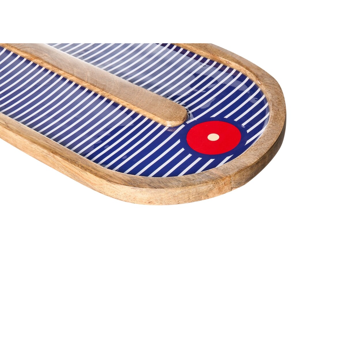 Dekoracja ścienna Twarz JIMETA Drewno mango 40 cm Niebieski