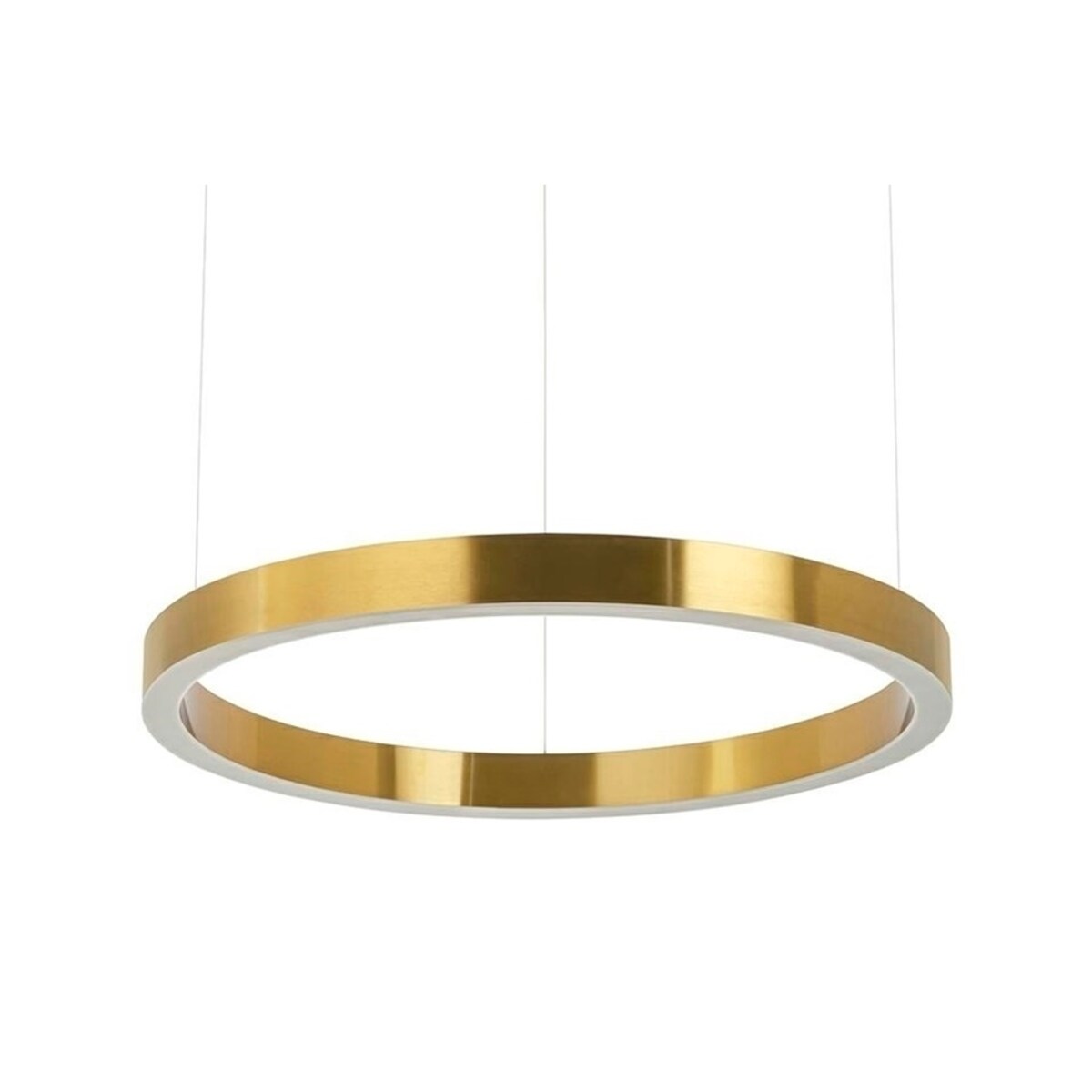 Złota lampa wisząca Ring okrągła LED 38W 3000K nad stół