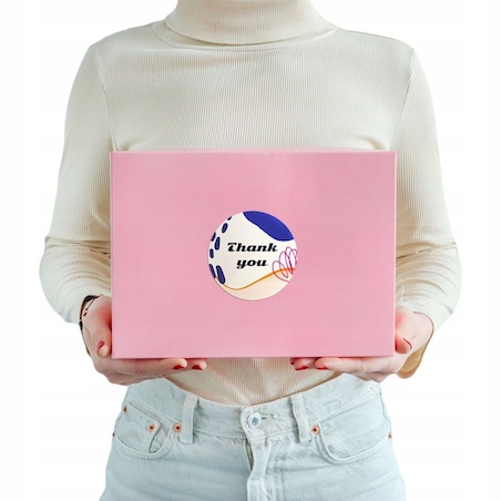 Zestaw prezentowy box "THANK YOU" z herbatami sypanymi kubkiem i czekoladą z owocami - podziękowanie prezent upominek dla kobiety dziewczyny niej