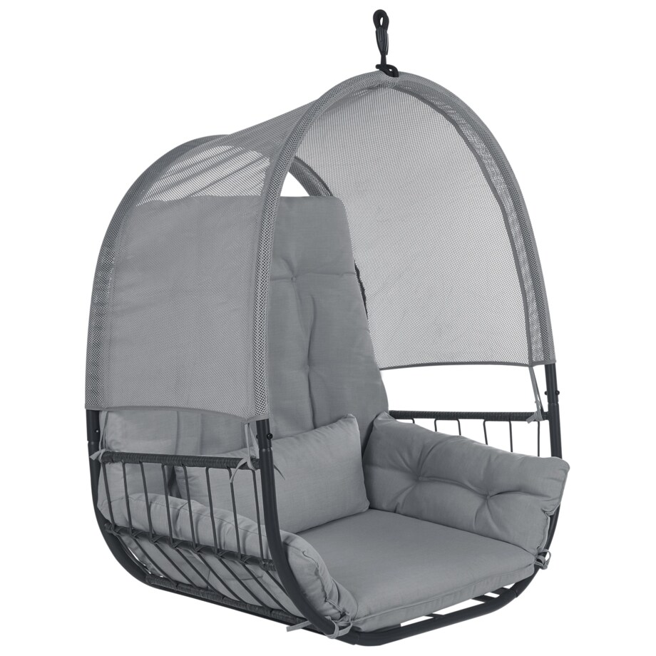 Fotel wiszący ze stojakiem ALVIANO Ciemnoszary