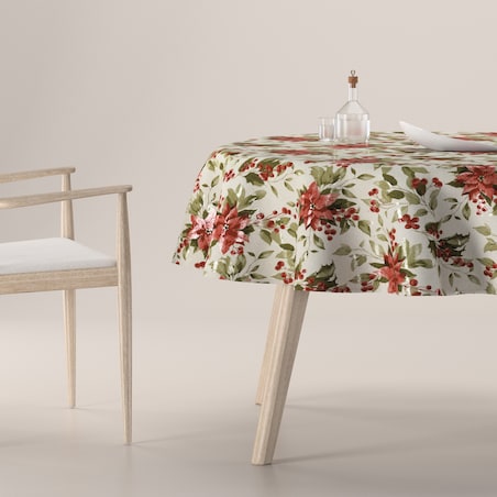 Obrus okrągły 130 x 130 cm gwiazda betlejemska