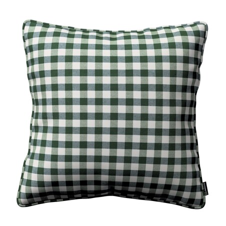 Poszewka Gabi na poduszkę 45x45 zielono-biała kratka (1,5x1,5cm)