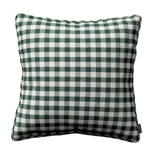 Poszewka Gabi na poduszkę 45x45 zielono-biała kratka (1,5x1,5cm)