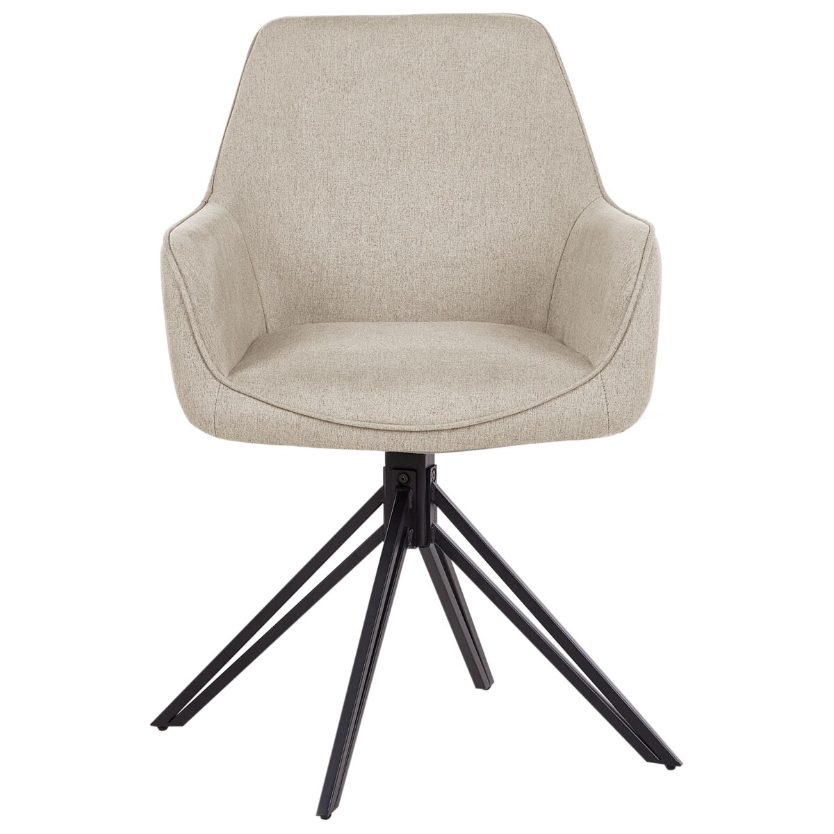 Zestaw 2 krzeseł JODAR Tkanina Beżowoszary