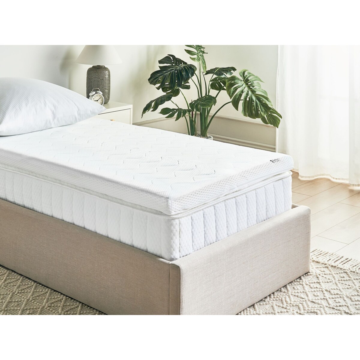 Materac nawierzchniowy topper żelowy piankowy 90 x 200 cm FROSTY