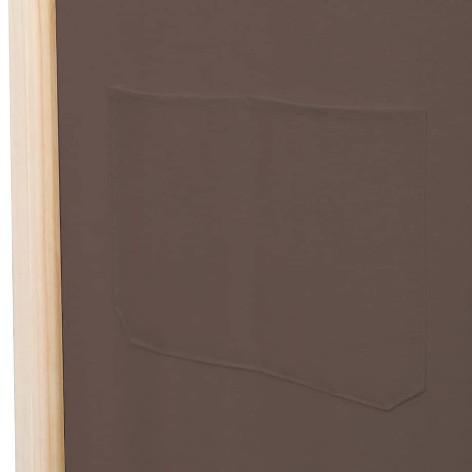 vidaXL Parawan 3-panelowy, brązowy, 120x170x4 cm, tkanina