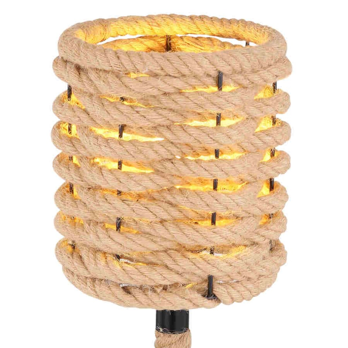 Stojąca LAMPKA stołowa HALIA 15679T Globo nocna LAMPA marynistyczna lina beżowa