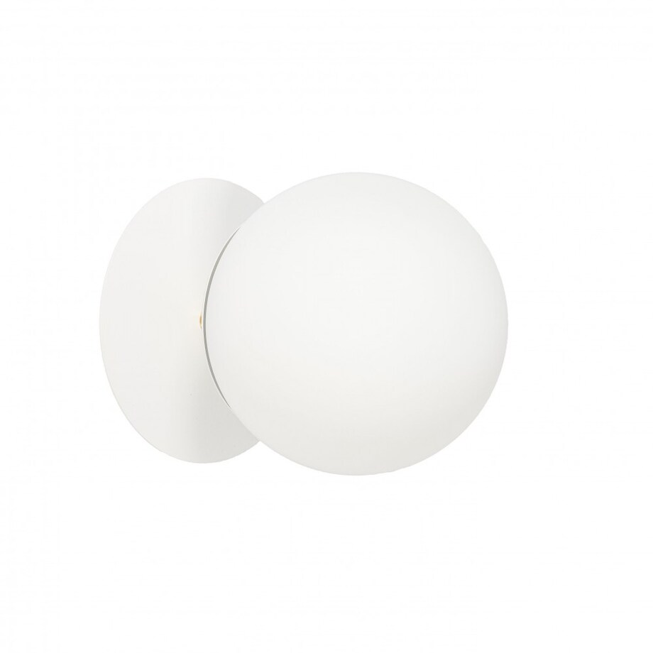 PLAAT C biała lampa ścienna / kinkiet z mosiądzem