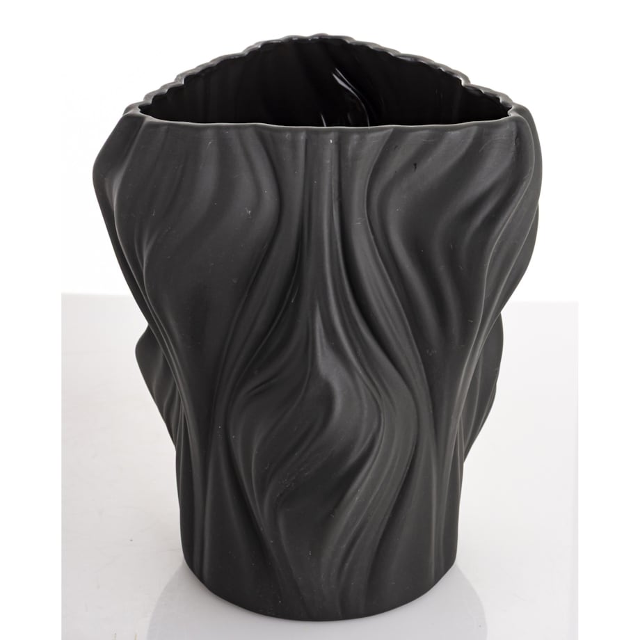 Wazon porcelanowy 20,5x16,5x16,5 cm IRREGULAR czarny