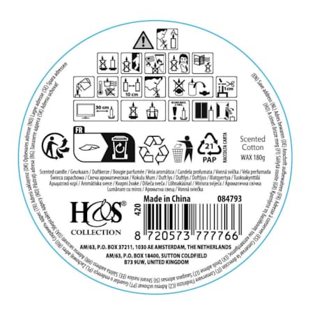 Świeca zapachowa z cementowej osłonce, zapach bawełny, Ø 11,8 cm