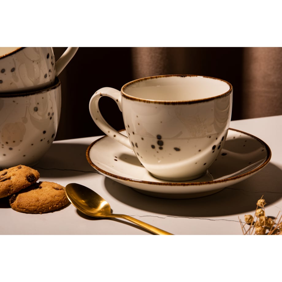 Konsimo ALUMINA Filiżanka ze spodkiem 6 szt.