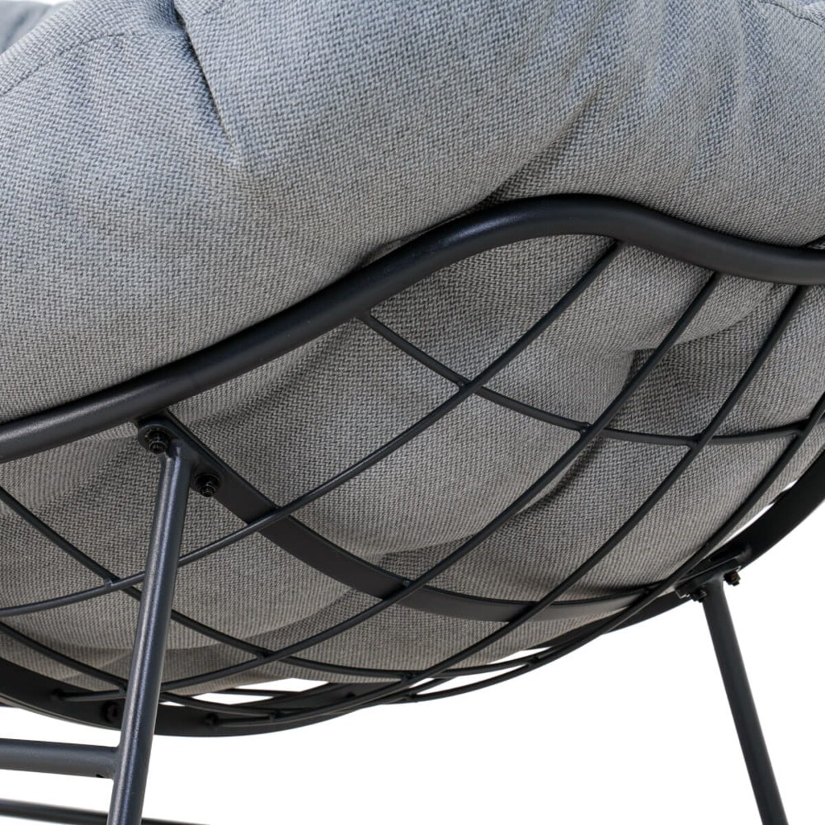 Fotel bujany ogrodowy Nube szary dwuosobowy