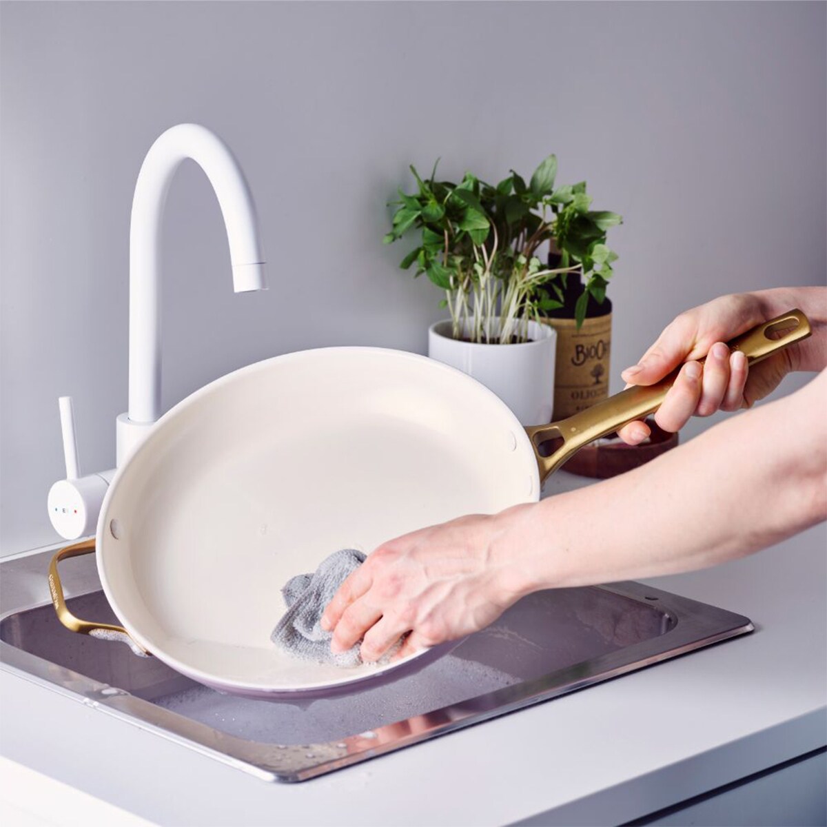 Patelnie ceramiczne PADOVA Pink zestaw 20 + 28 cm  / GreenPan
