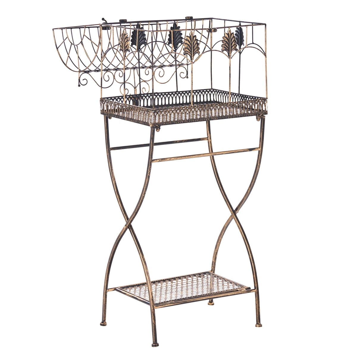 Zestaw 2 regałów z półkami SICILY Metal 43/37 cm 30/27 cm Czarny