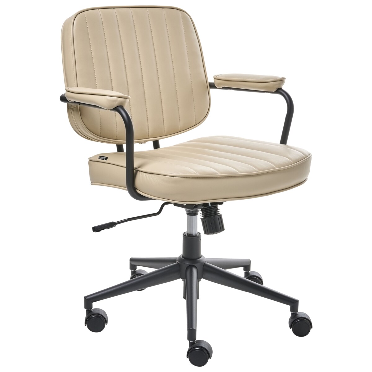 Krzesło obrotowe BERNE Ekoskóra Beżowy