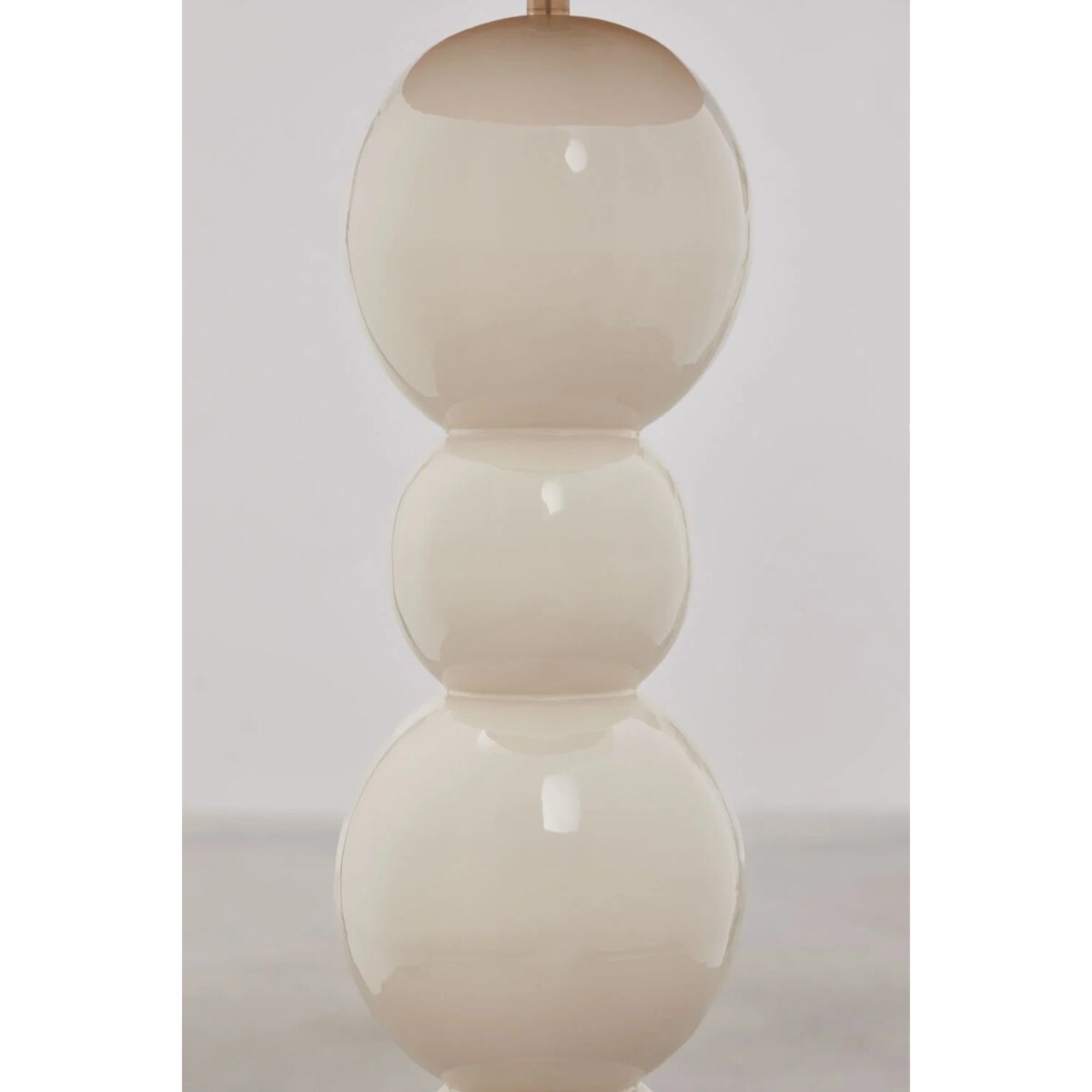 Lampa podłogowa z metalu, wysoki połysk, kremowa, Boulia, 155 cm