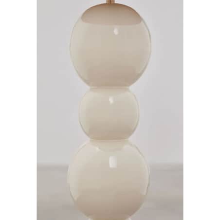 Lampa podłogowa z metalu, wysoki połysk, kremowa, Boulia, 155 cm