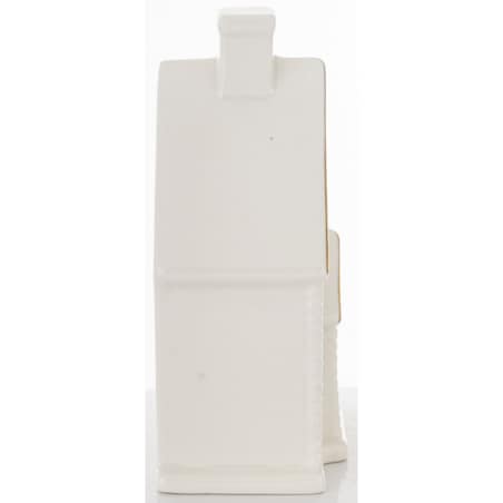 Domek ceramiczny LED 13,5x9 cm z wysokim kominem