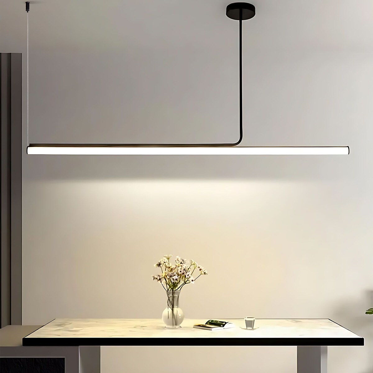 Lampa Sufitowa Wisząca Led App1660-Cp 140Cm Czarny, Metal