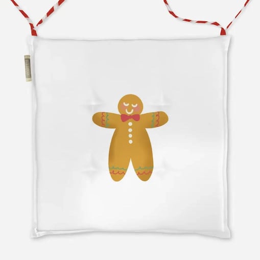 Poduszka świąteczna na krzesło - Minimalistyczny piernik