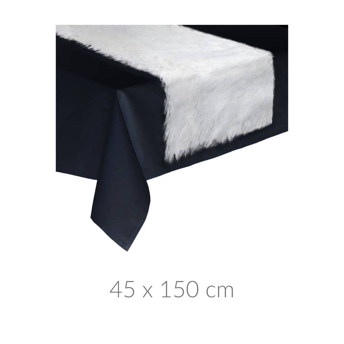 Futrzany bieżnik na stół, 45 x 150 cm