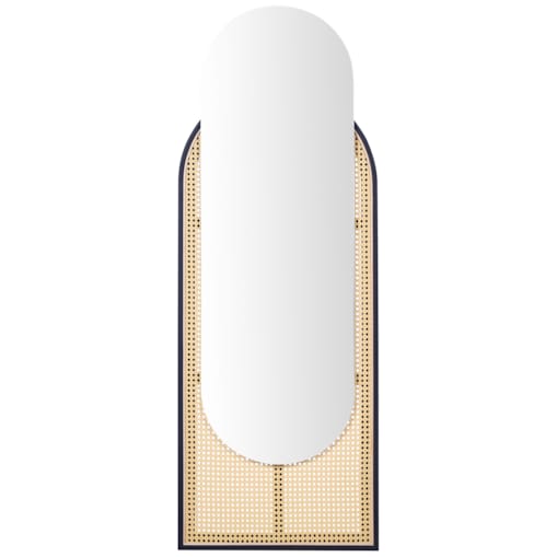 Lustro ścienne rattanowe 53 x 143 cm jasne NEVERS