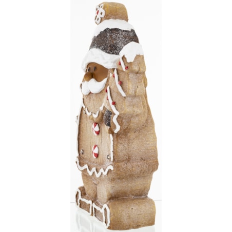 Figurka świętego Mikołaja LED 41x25x9 cm w czarnej czapce