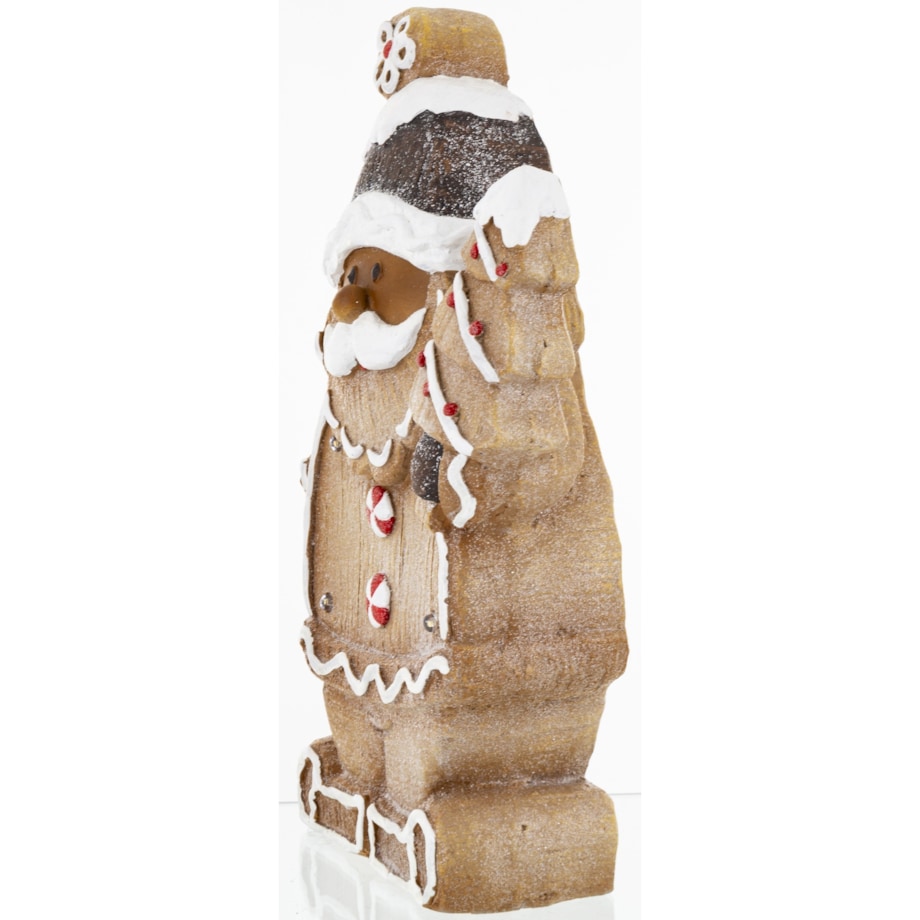 Figurka świętego Mikołaja LED 41x25x9 cm w czarnej czapce