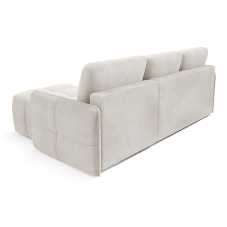 Narożnik MONO z funkcją spania i ozdobnymi poduszkami prawy, zielony