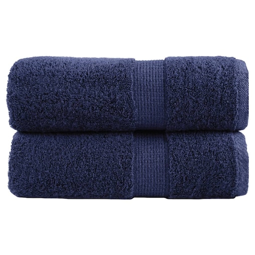 vidaXL Ręczniki myjące Premium SOLUND 2 szt. Granatowe 30x30cm 600gsm