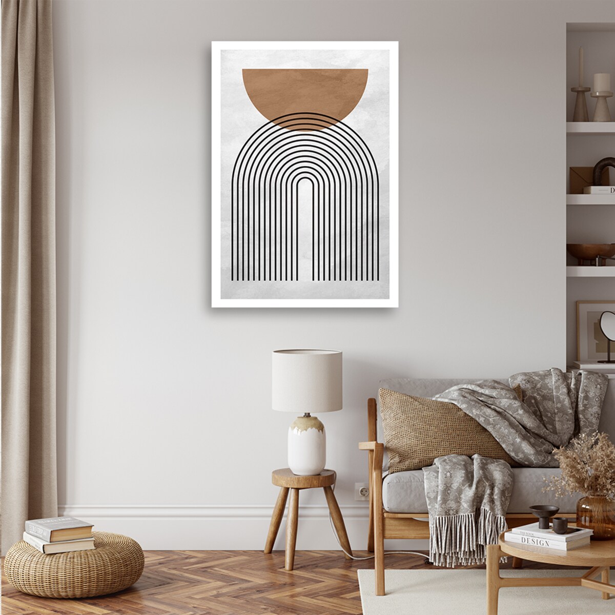 Obraz na płótnie, Geometryczne koła w stylu boho 70x100cm