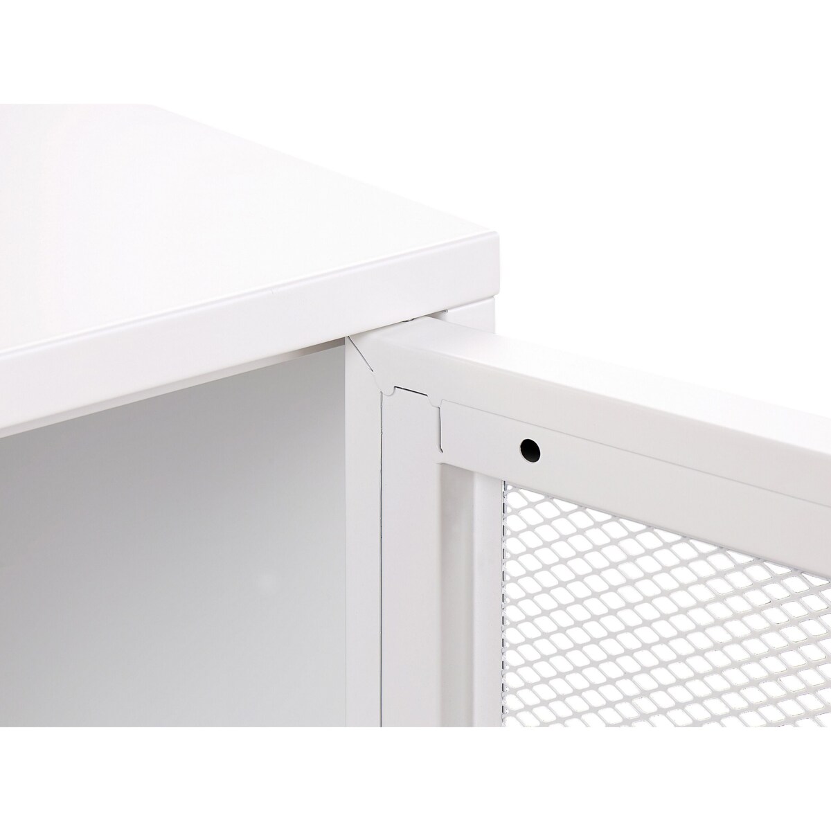 Szafka nocna metalowa biała OSSETT